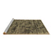 Sideview of Machine Washable Abstract Brown Contemporary Rug, wshcon2936brn