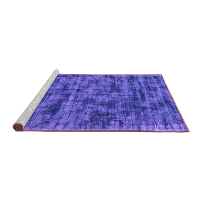 Sideview of Machine Washable Abstract Purple Contemporary Area Rugs, wshcon2936pur