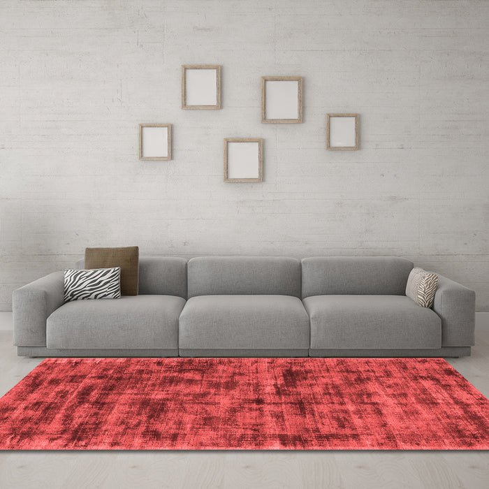 Contemporary Red Washable Rugs