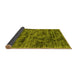 Sideview of Abstract Yellow Contemporary Rug, con2936yw