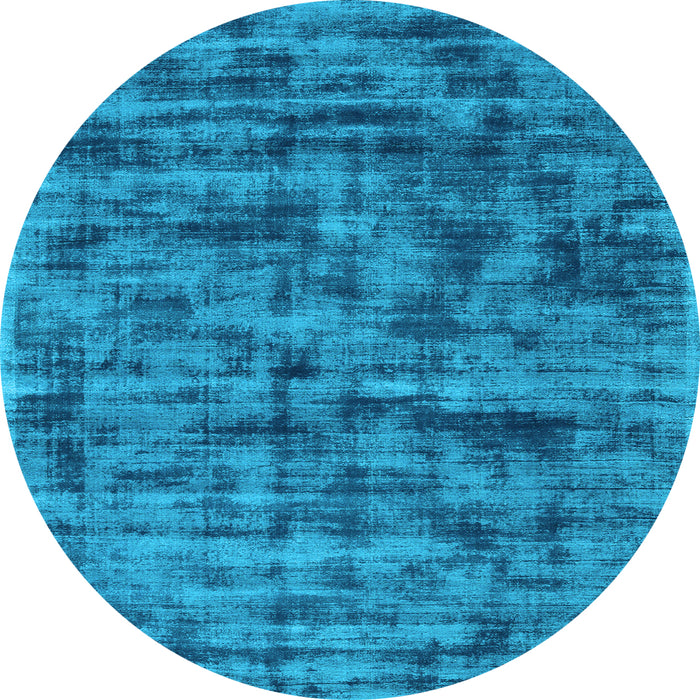 Round Machine Washable Abstract Light Blue Contemporary Rug, wshcon2936lblu