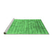 Sideview of Machine Washable Abstract Emerald Green Contemporary Area Rugs, wshcon2937emgrn