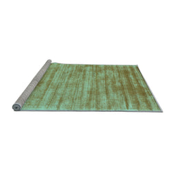 Sideview of Machine Washable Abstract Light Blue Contemporary Rug, wshcon2937lblu