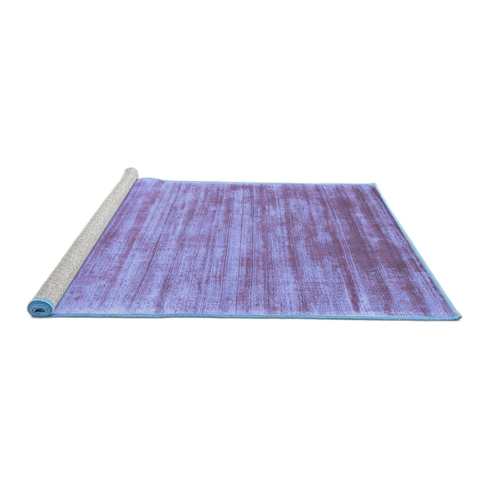Sideview of Machine Washable Abstract Blue Contemporary Rug, wshcon2937blu