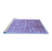 Sideview of Machine Washable Abstract Blue Contemporary Rug, wshcon2937blu