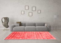Machine Washable Abstract Red Contemporary Rug, wshcon2937red