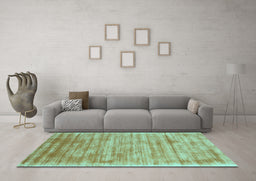 Machine Washable Abstract Light Blue Contemporary Rug in a Living Room, wshcon2937lblu