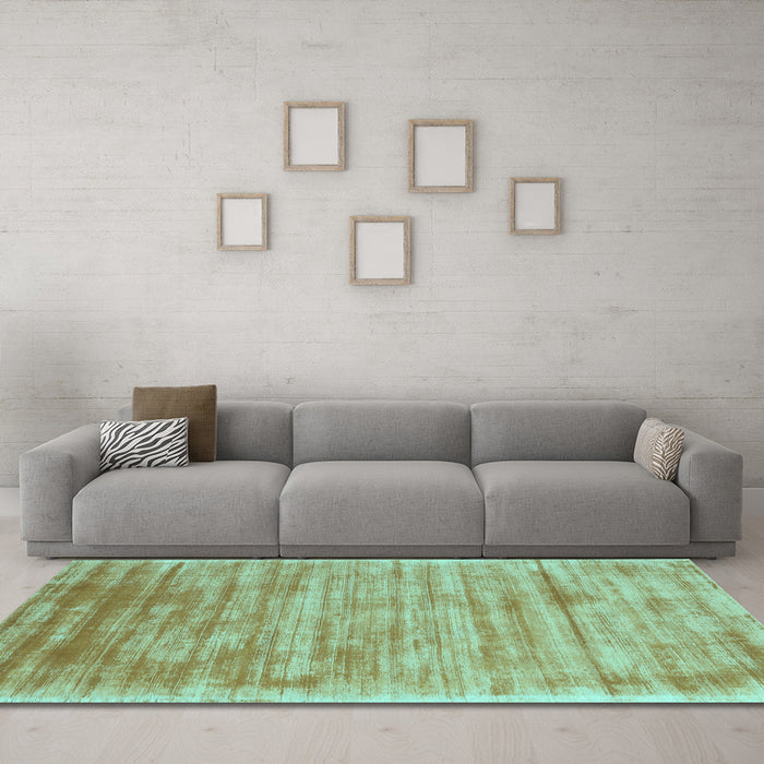 Machine Washable Abstract Light Blue Contemporary Rug in a Living Room, wshcon2937lblu