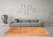 Machine Washable Abstract Orange Contemporary Area Rugs in a Living Room, wshcon2937org