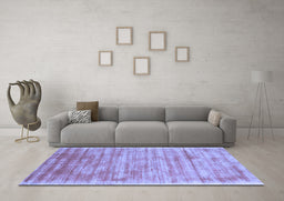 Machine Washable Abstract Blue Contemporary Rug in a Living Room, wshcon2937blu