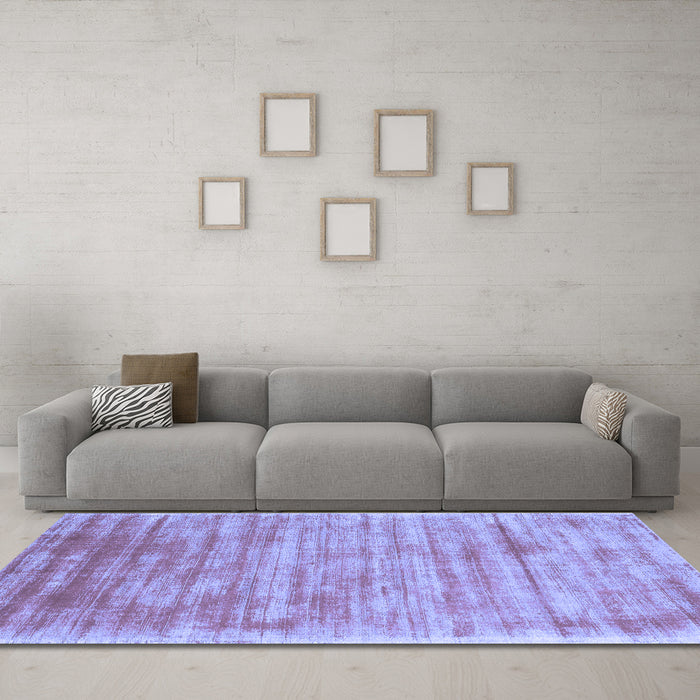 Machine Washable Abstract Blue Contemporary Rug in a Living Room, wshcon2937blu
