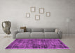 Machine Washable Abstract Pink Contemporary Rug in a Living Room, wshcon2938pnk