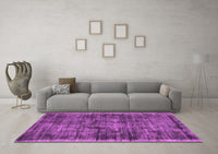 Machine Washable Abstract Pink Contemporary Rug, wshcon2938pnk