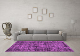 Machine Washable Abstract Pink Contemporary Rug in a Living Room, wshcon2938pnk