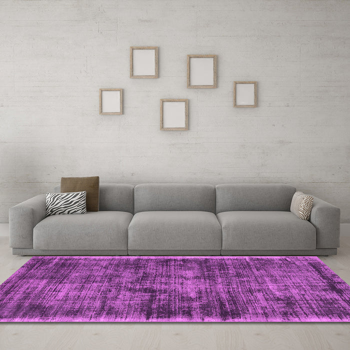 Machine Washable Abstract Pink Contemporary Rug in a Living Room, wshcon2938pnk