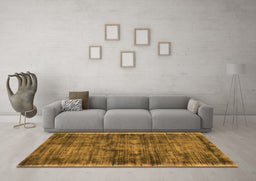 Machine Washable Abstract Orange Contemporary Area Rugs in a Living Room, wshcon2938org