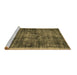 Sideview of Machine Washable Abstract Brown Contemporary Rug, wshcon2938brn