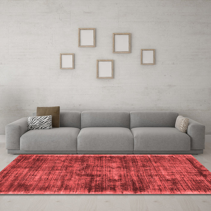 Contemporary Red Washable Rugs