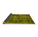 Sideview of Abstract Yellow Contemporary Rug, con2938yw