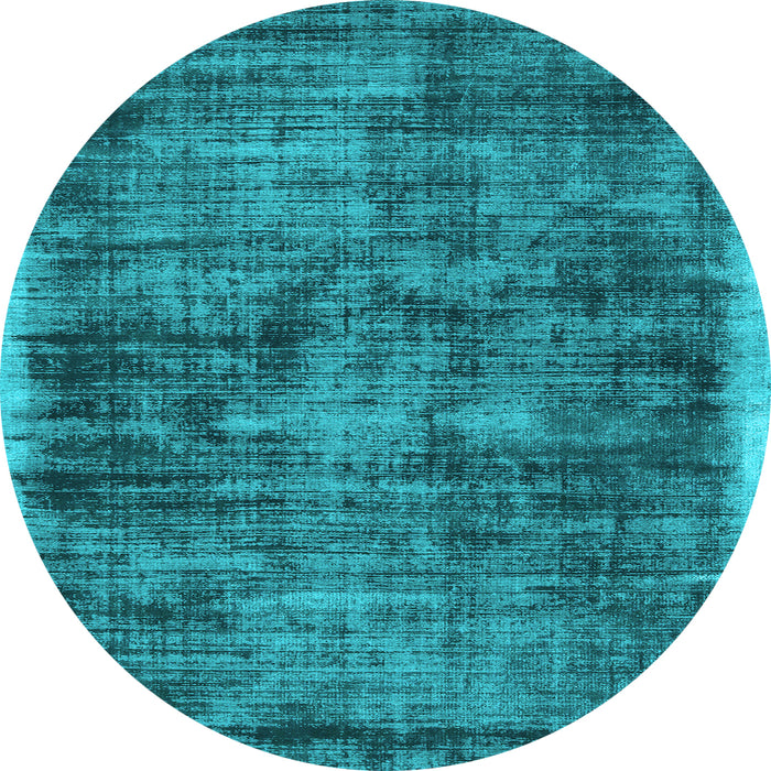 Round Abstract Light Blue Contemporary Rug, con2938lblu