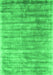 Serging Thickness of Machine Washable Abstract Green Contemporary Area Rugs, wshcon2939grn