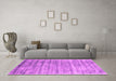 Machine Washable Abstract Pink Contemporary Rug in a Living Room, wshcon2939pnk