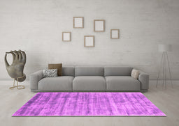 Machine Washable Abstract Pink Contemporary Rug in a Living Room, wshcon2939pnk