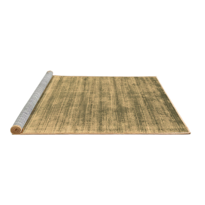 Sideview of Machine Washable Abstract Brown Contemporary Rug, wshcon2939brn