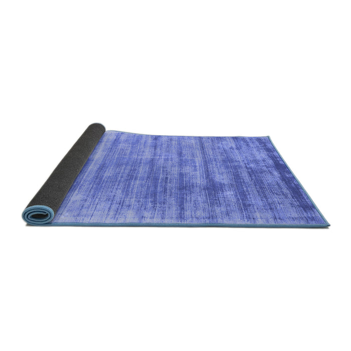 Sideview of Abstract Blue Contemporary Rug, con2939blu