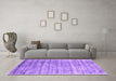 Machine Washable Abstract Purple Contemporary Area Rugs in a Living Room, wshcon2939pur