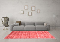 Machine Washable Abstract Red Contemporary Rug, wshcon2939red