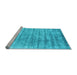 Sideview of Machine Washable Abstract Light Blue Contemporary Rug, wshcon2939lblu