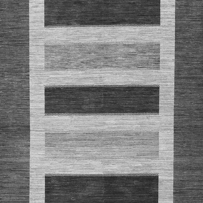 Serging Thickness of Machine Washable Abstract Gray Contemporary Rug, wshcon293gry