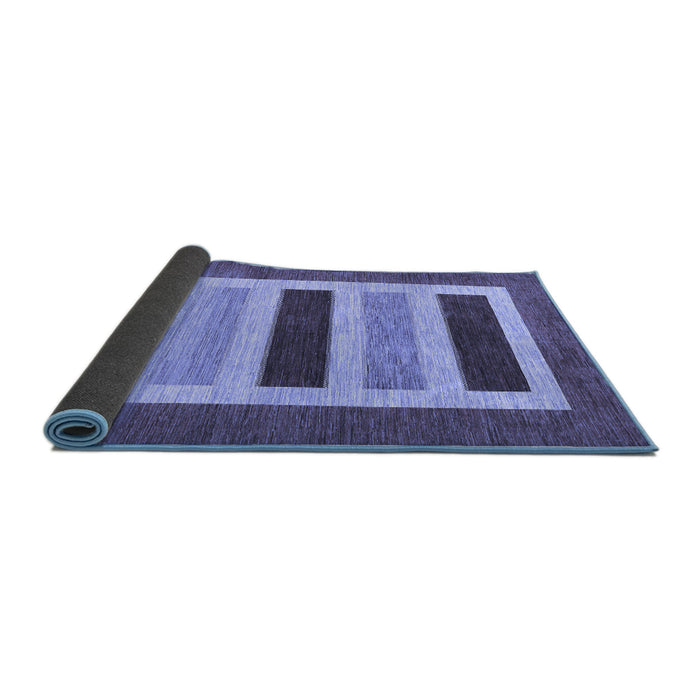 Sideview of Abstract Blue Contemporary Rug, con293blu