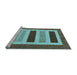 Sideview of Machine Washable Abstract Light Blue Contemporary Rug, wshcon293lblu