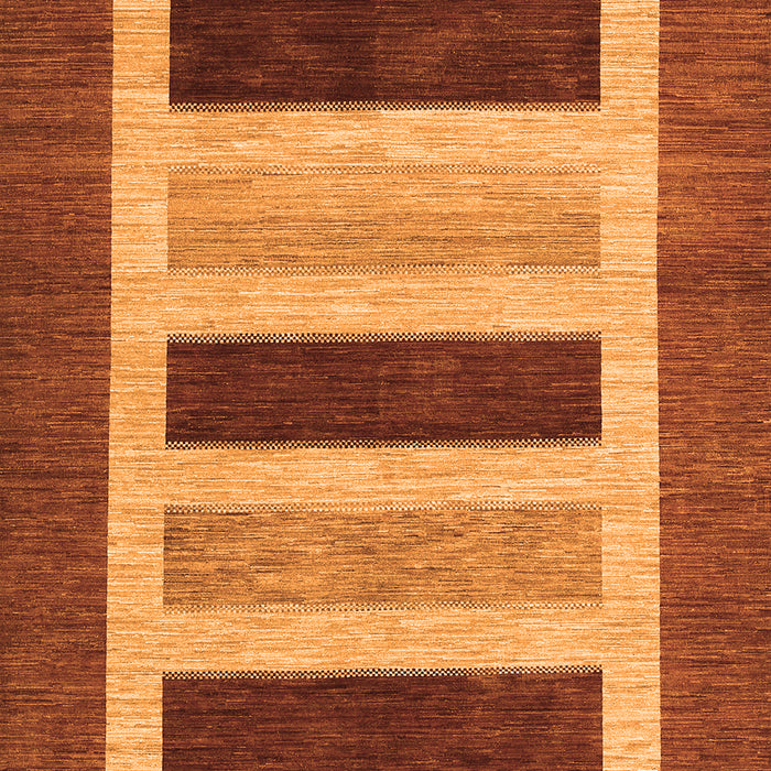 Serging Thickness of Machine Washable Abstract Orange Contemporary Area Rugs, wshcon293org