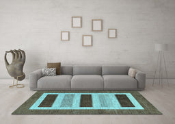 Machine Washable Abstract Light Blue Contemporary Rug in a Living Room, wshcon293lblu