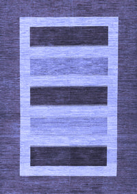 Abstract Blue Contemporary Rug, con293blu