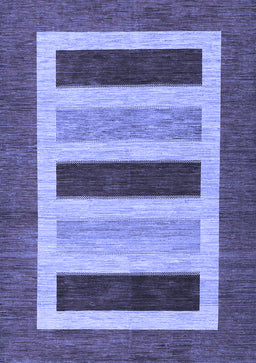 Abstract Blue Contemporary Rug, con293blu