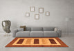 Machine Washable Abstract Orange Contemporary Area Rugs in a Living Room, wshcon293org