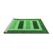 Sideview of Machine Washable Abstract Emerald Green Contemporary Area Rugs, wshcon293emgrn