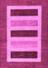 Machine Washable Abstract Pink Contemporary Rug, wshcon293pnk