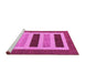 Sideview of Machine Washable Abstract Pink Contemporary Rug, wshcon293pnk