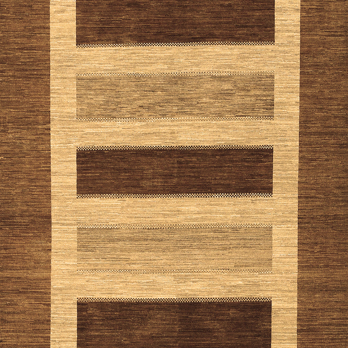 Machine Washable Abstract Brown Contemporary Rug, wshcon293brn