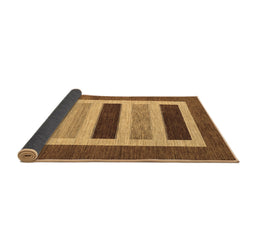 Sideview of Abstract Brown Contemporary Rug, con293brn