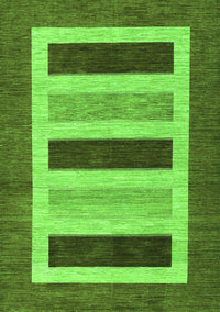 Abstract Green Contemporary Rug, con293grn