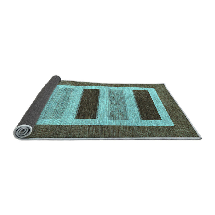 Sideview of Abstract Light Blue Contemporary Rug, con293lblu