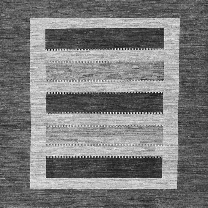 Serging Thickness of Abstract Gray Contemporary Rug, con293gry