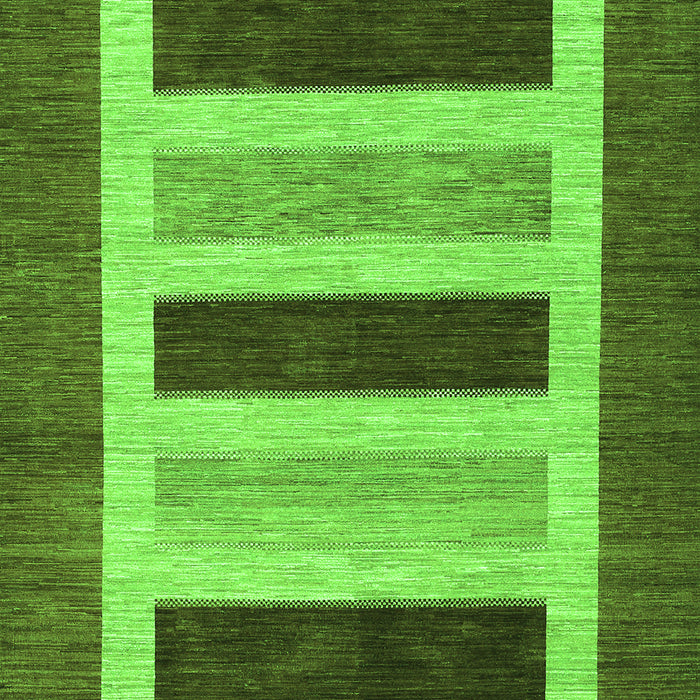 Serging Thickness of Machine Washable Abstract Green Contemporary Area Rugs, wshcon293grn