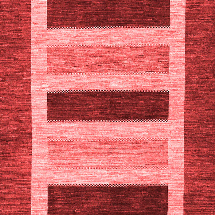 Machine Washable Abstract Red Contemporary Rug, wshcon293red